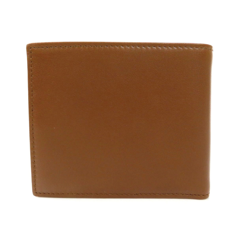 Gucci bi Wallet leather fold plate Black